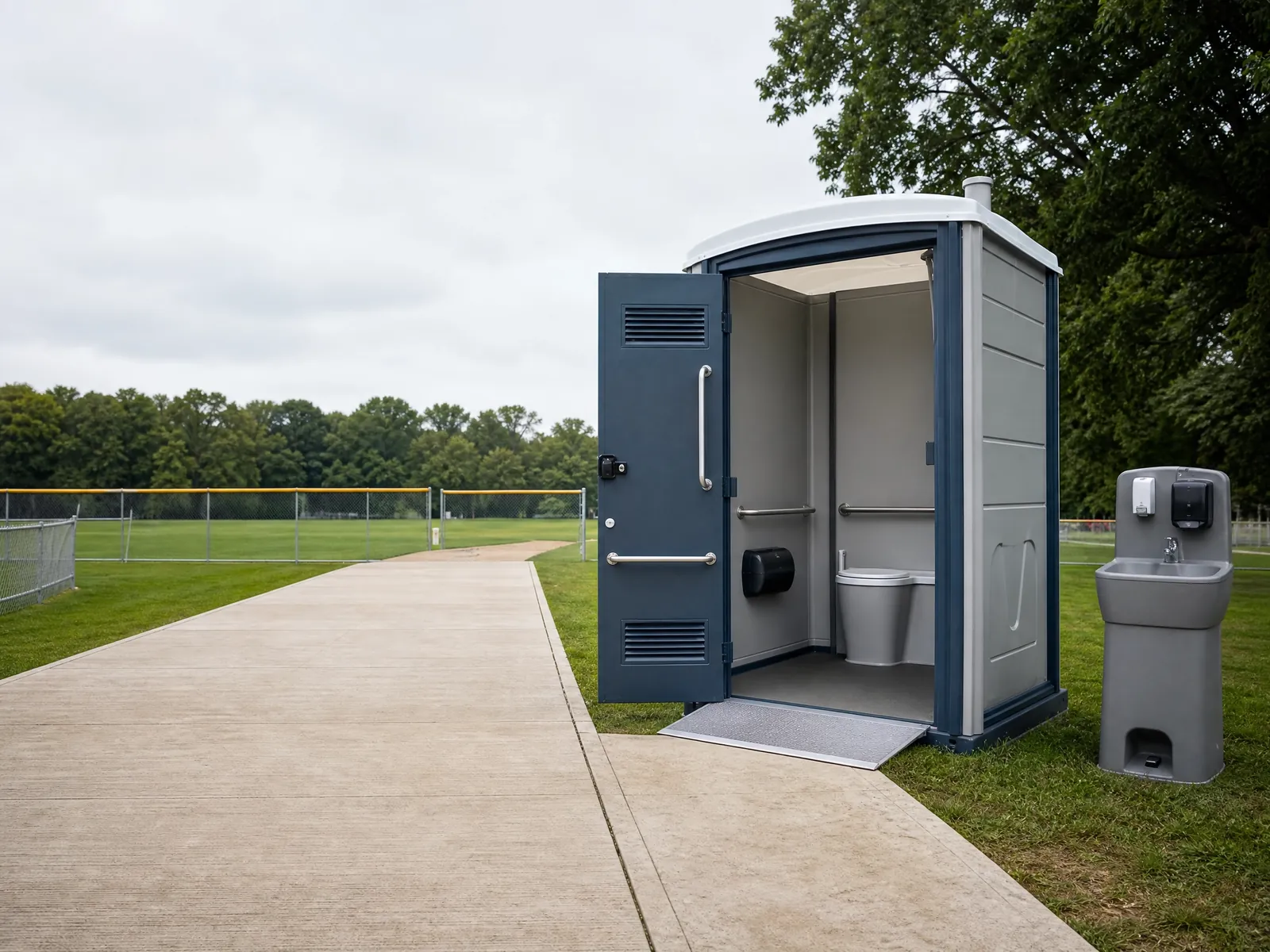 ADA-Accessible Portable Toilets portable sanitation setup