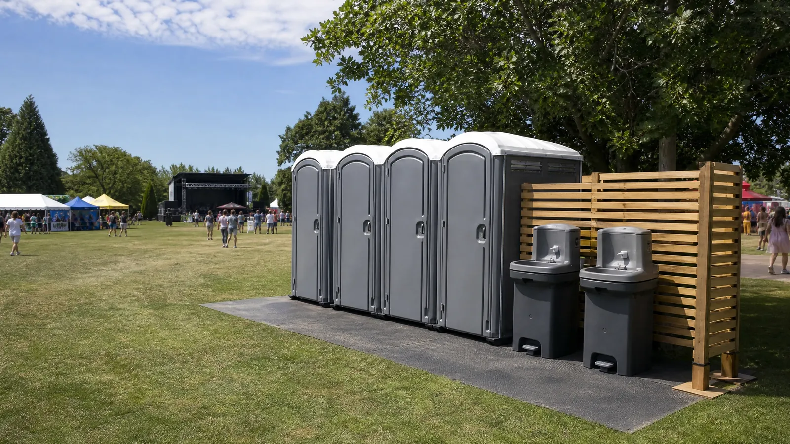 Event Portable Restrooms portable sanitation setup